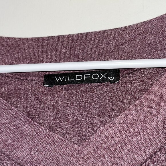 Wildfox "Avoiding Everything" Purple V-Neck Long Sleeve Sweater XS Womens - Picture 5 of 9
